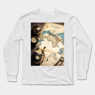 A vintage world map. Long Sleeve T-Shirt